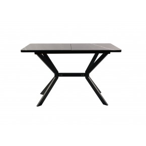 Стол ВВР Миллер Мрамор черный 3/черный №7, стекло 120-160/80